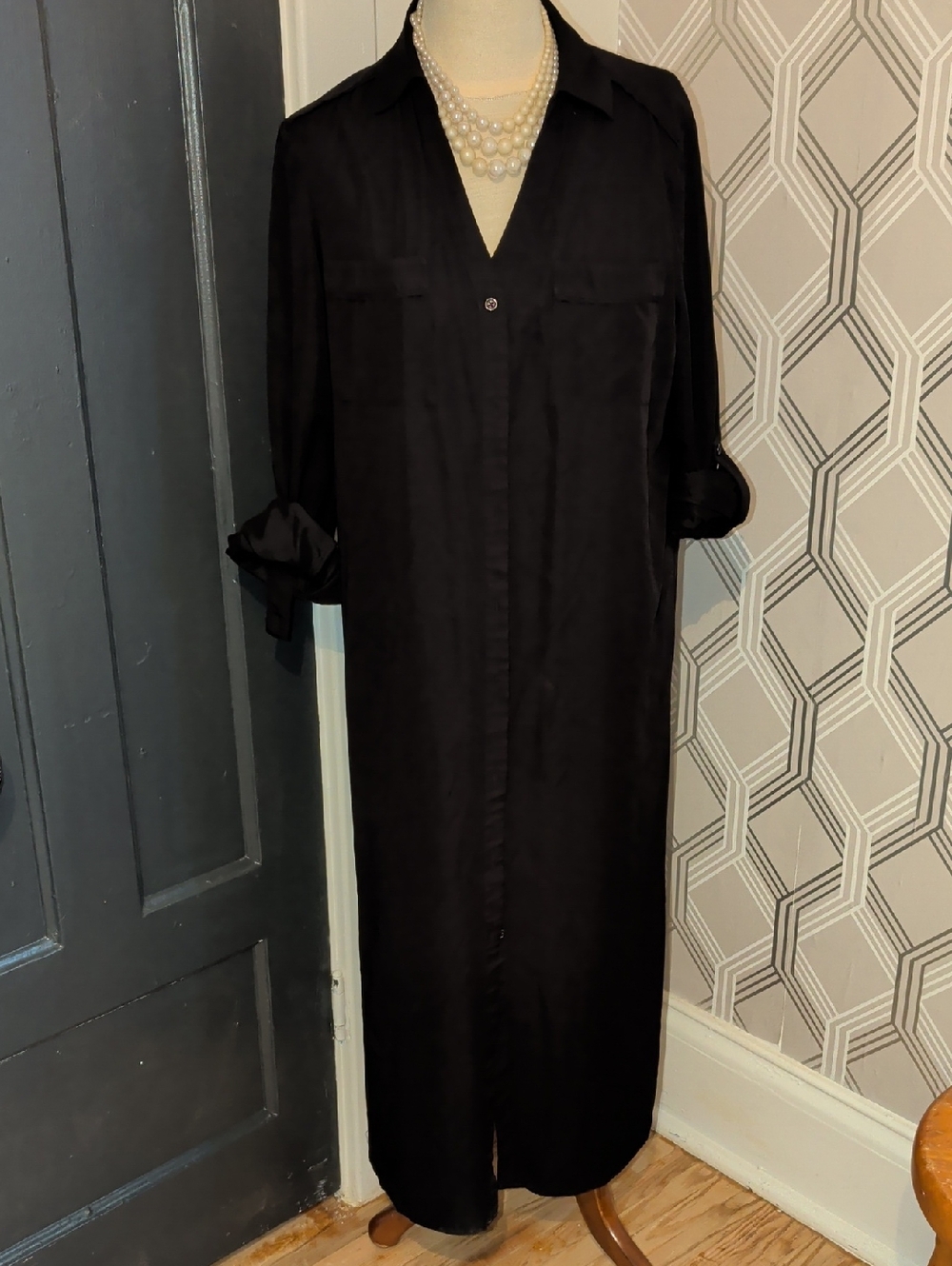 Halston Heritage Black Garment with Branded Neck Tag